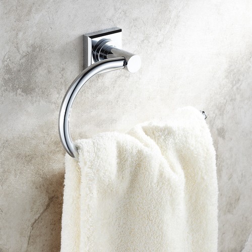 Ring Holder Square Wall Mount Towel Rack Modern Np2
