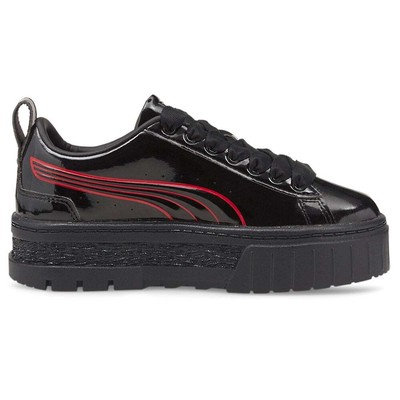 Puma Mayze Catwoman X Platform Молодежные девушки Черные кроссовки Повседневная обувь 385766-0