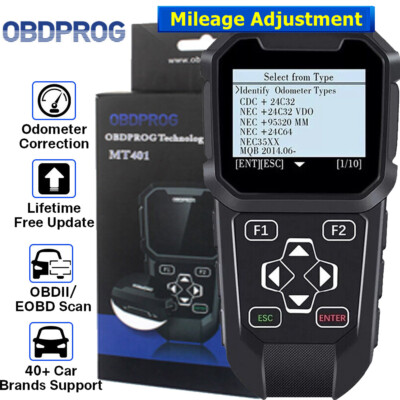 OBDPROG MT401 Car Odometer Mileage Correction Adjustment Reset Tool OBD2 Scanner