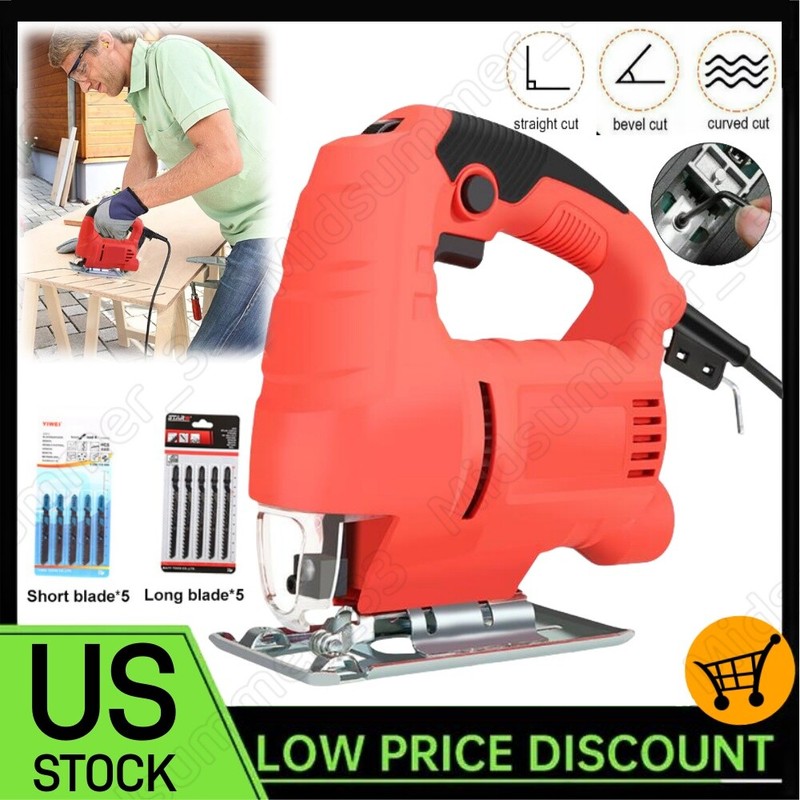 710W Jig Saw 3000RPM Corded Electric Jigsaw 6 Variable Speeds