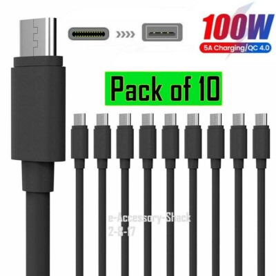 10x Type C to USB-A Fast Charge Cable Cord Charging Quick Charger Bulk Wholesale