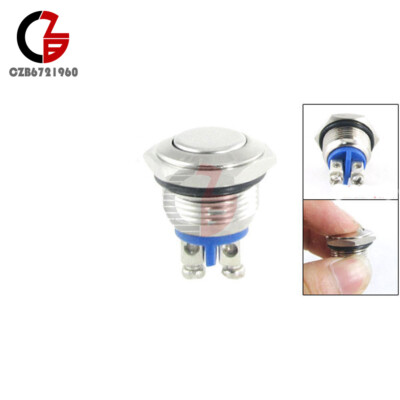 16mm Anti-Vandal Momentary Stainless Steel Metal Push Button Switch Nomally Open