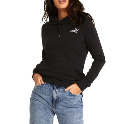 

Puma Essentials+ Embroidery Pullover Hoodie Женская черная повседневная верхняя одежда 848332, Черный