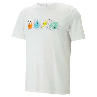 

Puma Poke X Graphic Crew Neck Футболка с коротким рукавом Мужские повседневные топы размера  5377, Белый, Puma Poke X Graphic Crew Neck Short Sleeve T-Shirt