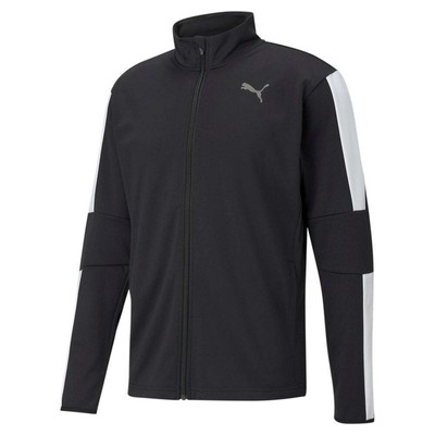 

Puma Blaster Full Zip Jacket Мужская черная повседневная спортивная верхняя одежда 58627901, Черный, Puma Blaster Full Zip Jacket