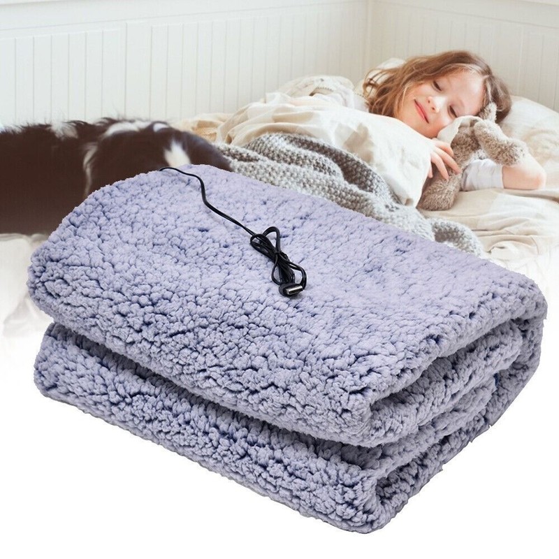 Hand Warmer Heated Throw Over Blanket USB Heated Shawl Wrap Electric Blanket