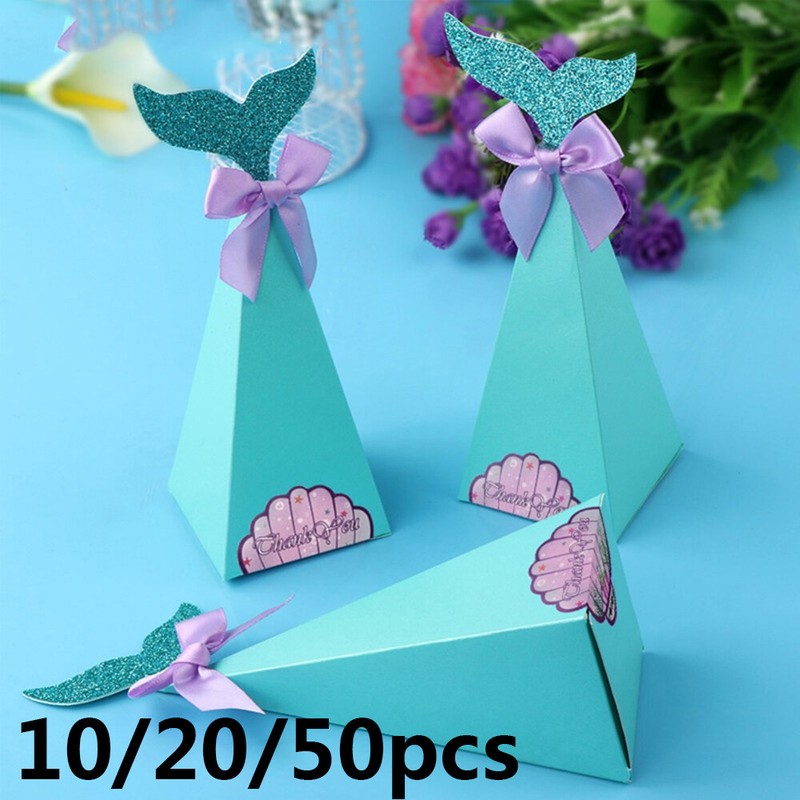 Diy Crafts Kids Favors Mermaid Theme Party Sugar Case Gift Box