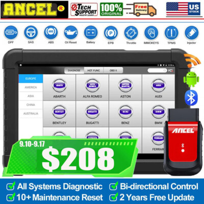 ANCEL X6 Car Diagnostic Tool Bidirectional All Systems OBD2 Scanner Code Reader