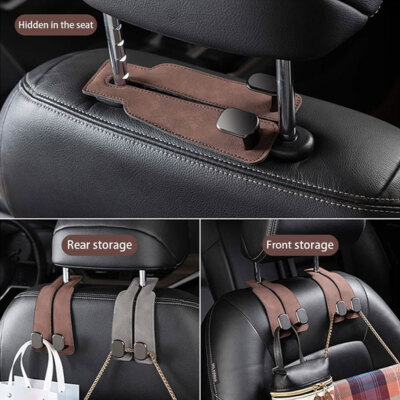 1 Pack Car Seat Headrest Hook Hanger Storage Organizer for Handbag Purse Clothes