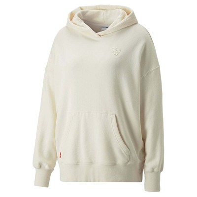 Puma Infuse Oversized Pullover Hoodie Womens Size L Повседневная верхняя одежда 53564365