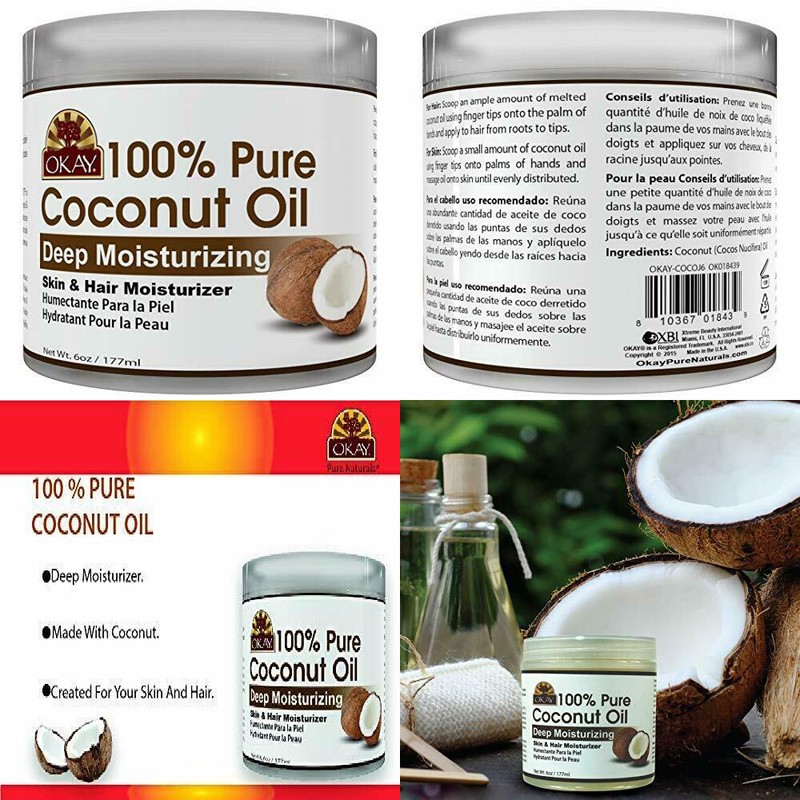 OKAY | 100% Pure Coconut Oil | For All Hair Textures ...