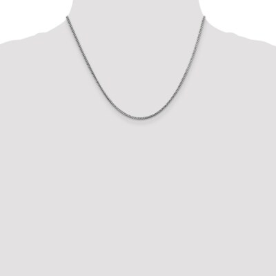 Pre-owned Superdealsforeverything Real 14kt White Gold 1.5mm Franco Chain; 18 Inch; Lobster Clasp