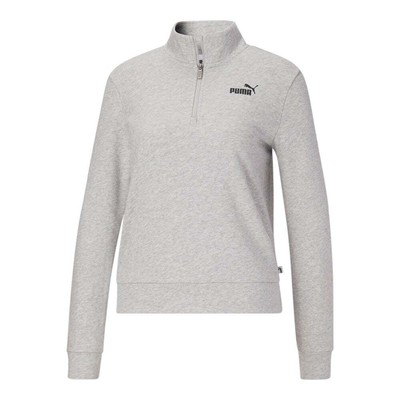 

Puma Ess+ Толстовка с круглым вырезом на молнии до половины, женская, размер  84847254, Grey