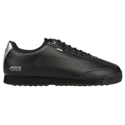 

Puma MercedesAmg Petronas F1 X Roma Lace Up Мужские черные кроссовки Повседневная обувь 30, Черный, Puma MercedesAmg Petronas F1 X Roma Lace Up