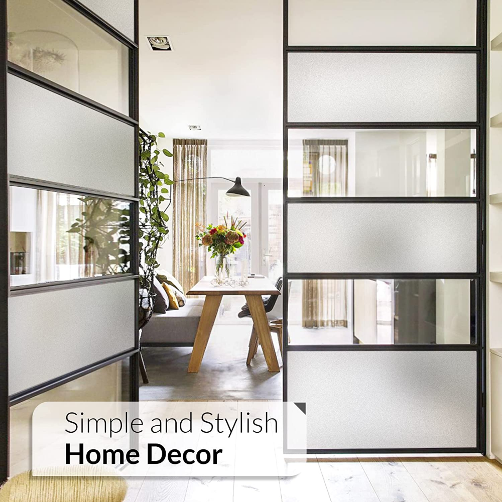 rabbitgoo Window Film Privacy Static Clings Pure Frosted Sticker 17.5x78.7In