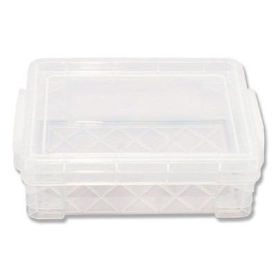 Advantus 40311 4.75'' x 3.5'' x 1.6'' Plastic Super Stacker Crayon Box - Clear New