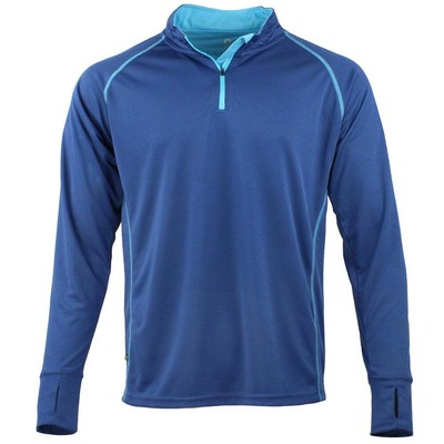 

Green Layer Evolution Pullover Half Zip Jacket Mens Blue Casual Athletic Outerwe, Синий, Green Layer Evolution Pullover Half Zip Jacket