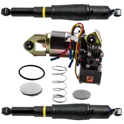 Rear Replace Electronic Air Shock Compressor Kit For Cadillac Escalade Z55 07-14