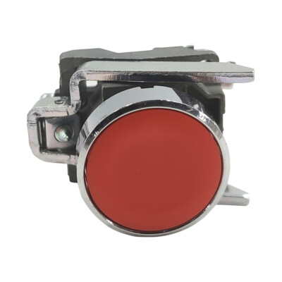 XB4-BA42 Push button XB4 metal,red 22mm spring return unmarked 1NC XB4BA42 NEW