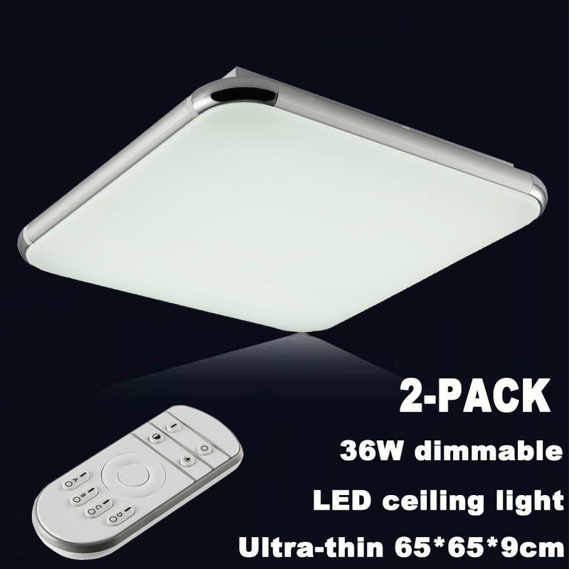 2x 36W LED Ceiling Light Dimmable Flush Mount Down Fixture Flush Mount Lamp