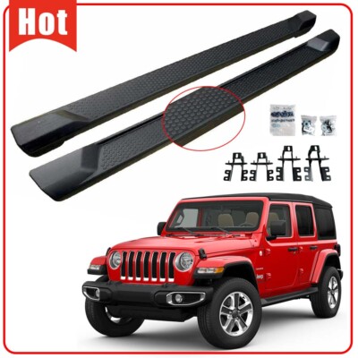 for 2007-2018 Jeep Wrangler JK 4 Door 6'' Running Boards Nerf Bars Side Step ABS