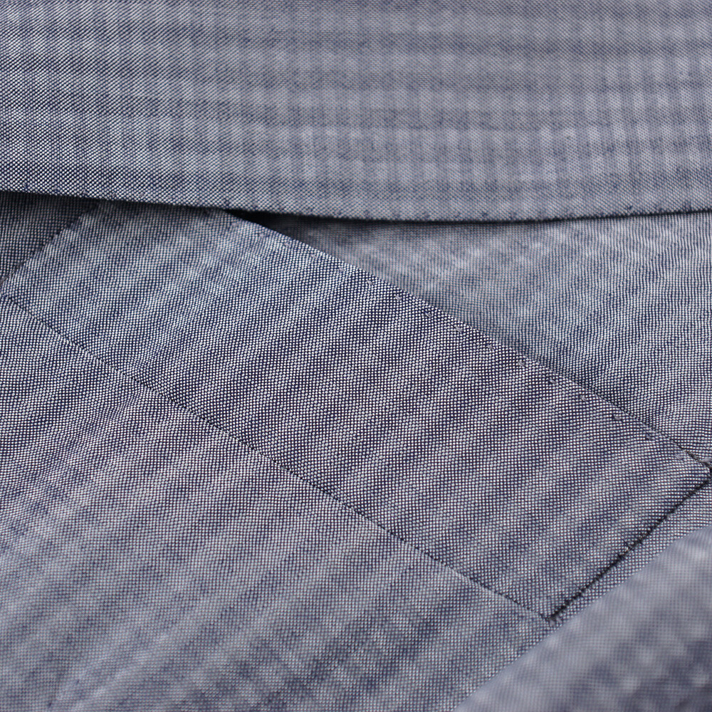 Pre-owned Belvest Slim Fit Silvery Blue-gray Lightweight Wool-silk Blend Suit 40r (eu 50)