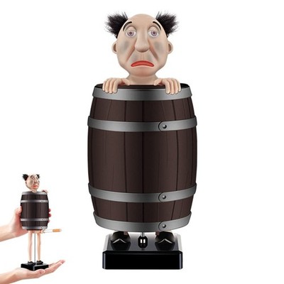 Lustiger Zigarettenspender Mann im Fass Pop Up Zigarettenetui Harz