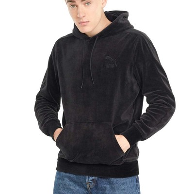

Мужская черная повседневная верхняя одежда Puma Iconic T7 Velour Pullover Hoodie 532220-01, Черный