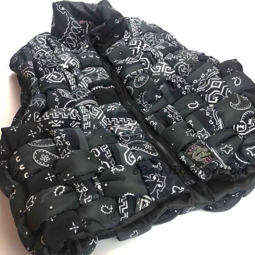 Pre-owned Kapital K 21aw Kapital Nylon Woven Cashew Zipper Coats Cotton Vests Jackets Men Women In Black