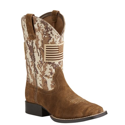 

Ботинки для мальчиков и подростков Ariat Patriot, Sand/flag/camouflage
