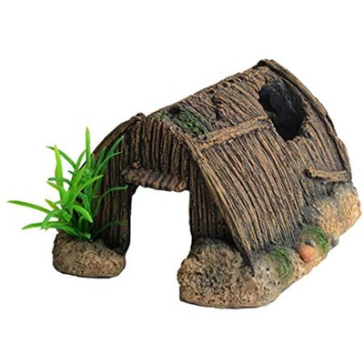 Hygger Artificial Aquarium Wood House Decor, Fish Tank Decorations Ornament Cave