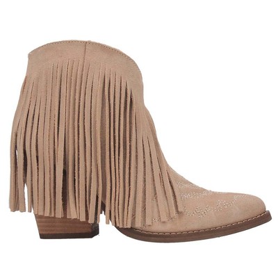 

Женские бежевые повседневные ботинки Dingo Tangles Fringe Pull On Boots DI908-275, Бежевый, Dingo Tangles Fringe Pull On Booties