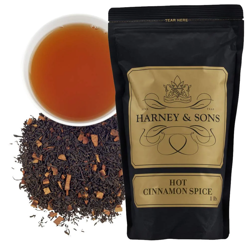 Harney & Sons Hot Cinnamon Spice Black Tea, with Orange Peel, Cinnamon, and Clov