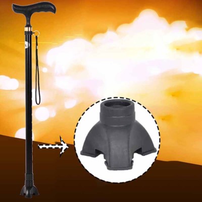 Walking Stick End Tripod Cane Tip Self Standing Rubber Non Slip End Bott Tool G6