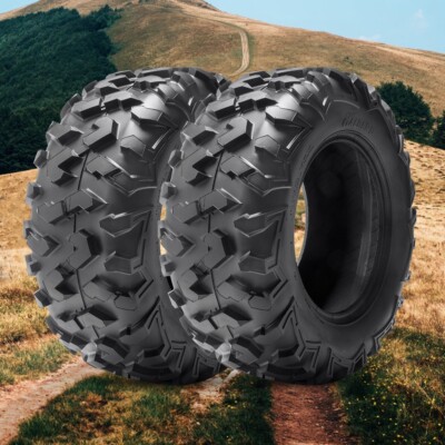 Set Of 2 6Ply 27x11-12 ATV UTV Tires Heavy Duty All Terrain 27x11x12 27x11.00-12