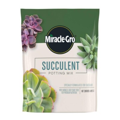 Miracle Gro Succulent Potting Mix 4Qt Premium Soil For Indoor Plants - Free ship