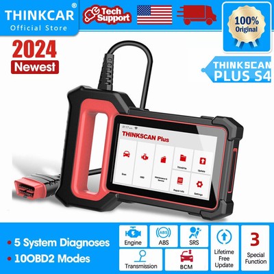 2024 Full OBD2 Test Diagnostic Tool Auto Code Reader Scanner THINKSCAN PLUS S4