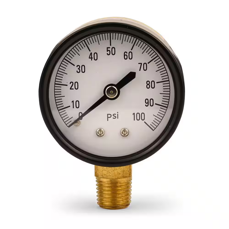 Well Pump Pressure Gauge 0 100 PSI Water Pressure Gauge 1/4 Inch Lower Mount