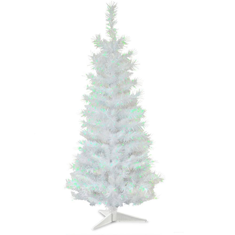 3 Ft. White Iridescent Tinsel Artificial Christmas Tree