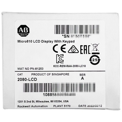 2022 New Unopened Allen Bradley 2080-LCD Micro810 Controller Display 2080LCD