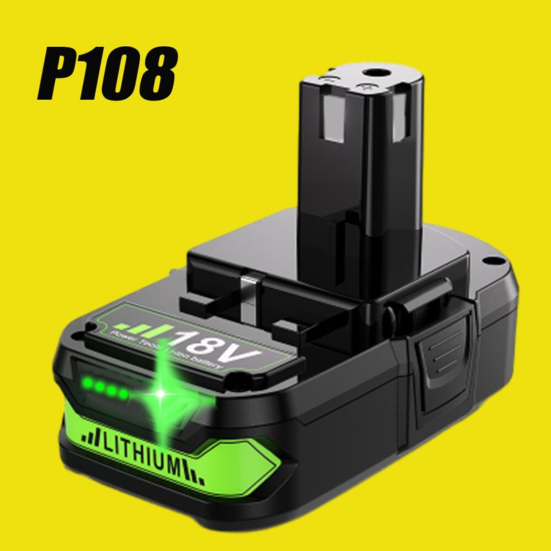 For RYOBI P108 18V One Plus High Capacity Battery 18