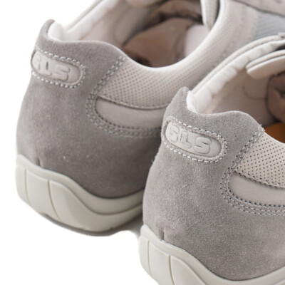 Pre-owned Santoni $640  For Amg 'sls' Gray Suede And Textile Sneakers Us 11.5 Shoes