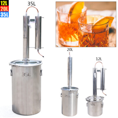 12L/20L/35L Alcohol Distiller Brewing Kit Moonshine Still Stainless Wine Boiler