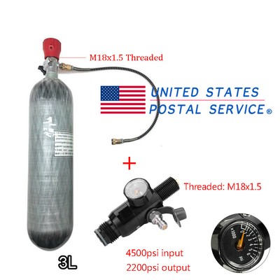 4500psi Air Tank 0.22L~0.42L Carbon Fiber Bottle PCP For Airsoft Paintball CE UK
