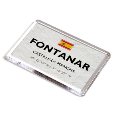 FRIDGE MAGNET - Fontanar - Castille-La Mancha - Spain - Lat/Long