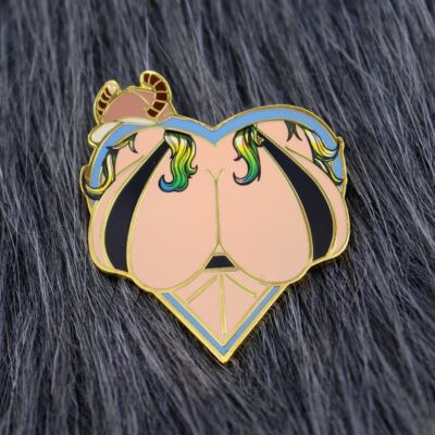 Miss Kobayashi's Dragon Maid Quetzalcohuatl Chests Metal Pin Badge Collectible