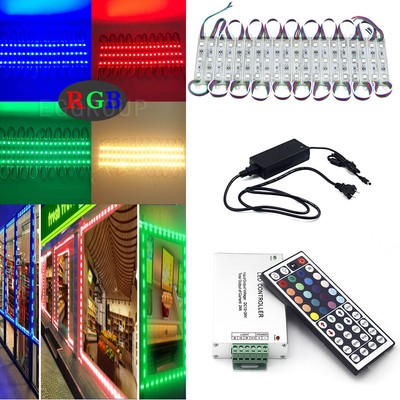 200ft 5050 3 LEDs Module Light Showcase Window Sign Lamp +Timing Remote + Power