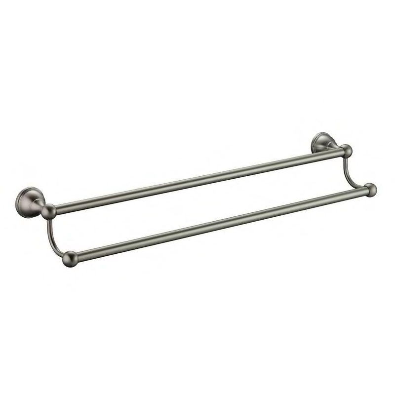 Mandouri Series 24 In. Double Towel Bar in Brushed Nickel