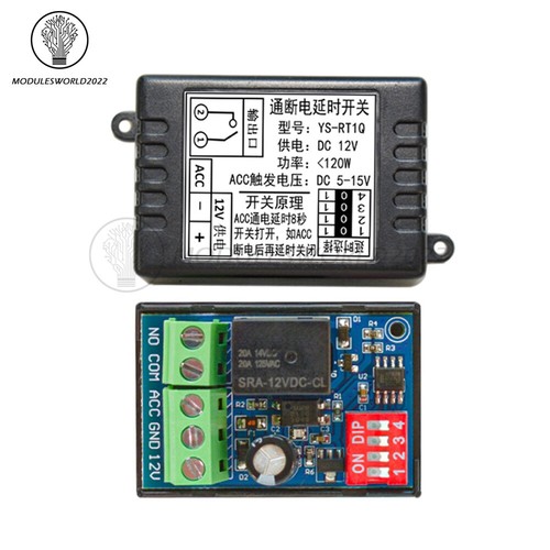DC12V Car Time Delay Relay Module Trigger Delay On/Off Delay Switch Module