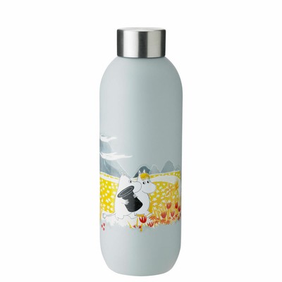 Stelton drinking bottle Keep Cool Moomin Soft Sky, stainless steel, plastic, ...
